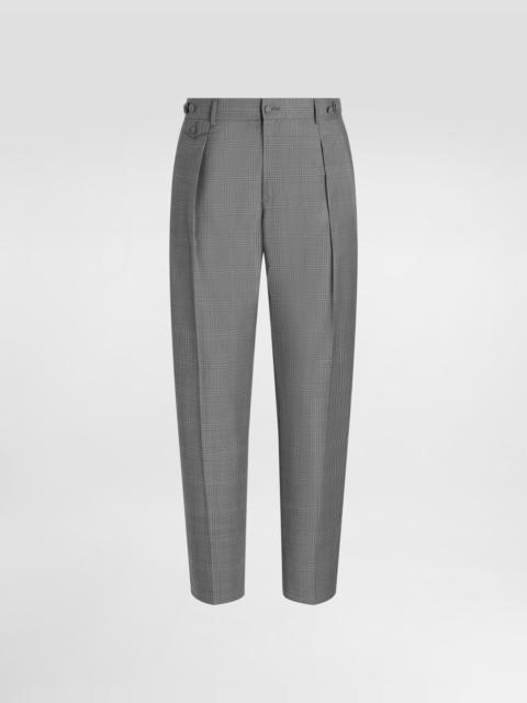 Dolce & Gabbana Glen plaid virgin wool trousers