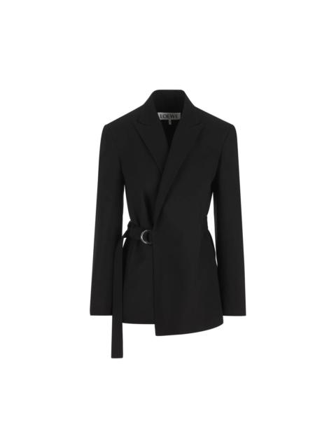 Loewe Loewe Belted Wool Blazer Black Women