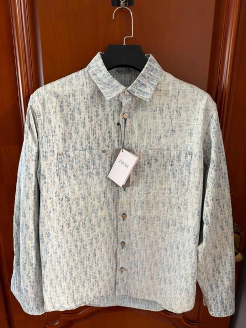 Dior Dior Blue White Monogram Long Sleeve Shirt