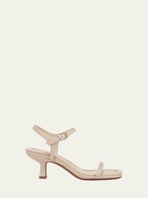 Vince Coco Leather Kitten-Heel Sandals