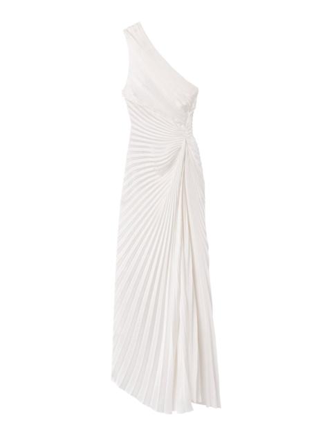 A.L.C. Lara Satin Pleated Midi Dress