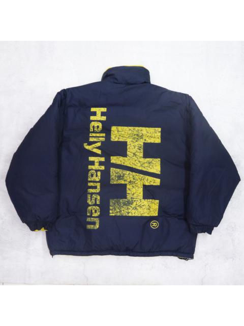 Other Designers Vintage 90s HELLY HANSEN Big Logo Bomber Puffer Down Reversible Jacket 
