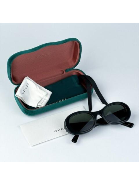 GUCCI NEW Gucci GG1587S 001 Black Grey Unisex Oval Sunglasses GG 1587S
