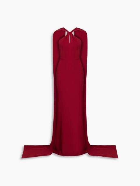 Safiyaa Lilien draped crepe gown