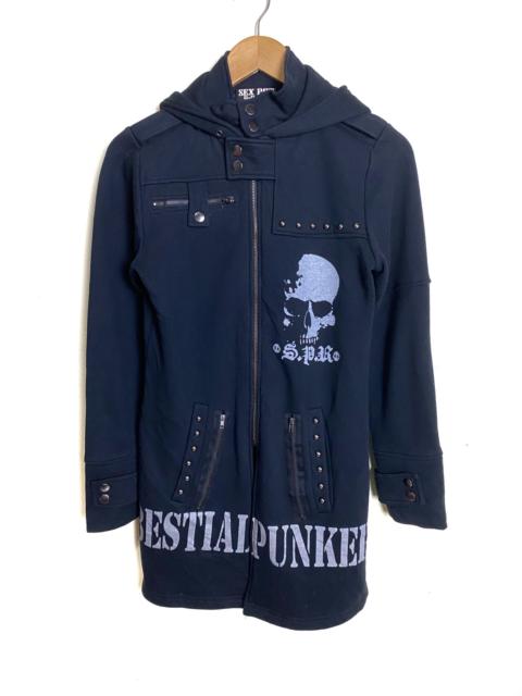 Other Designers Japanese Brand - Sex Pot Punk Style Zipper Hoodie