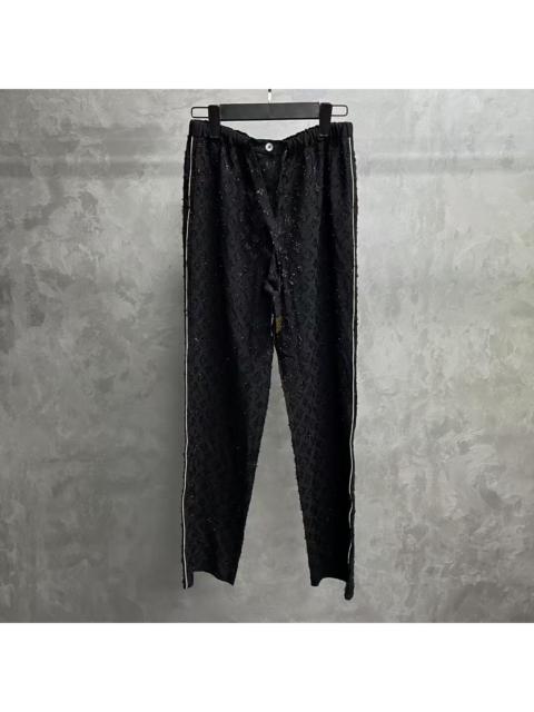 Louis Vuitton Louis Vuitton Black Honeysuckle Jacquard Casual Straight-Leg Trousers
