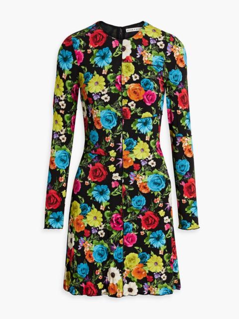 Alice + Olivia Delora floral-print stretch-jersey mini dress