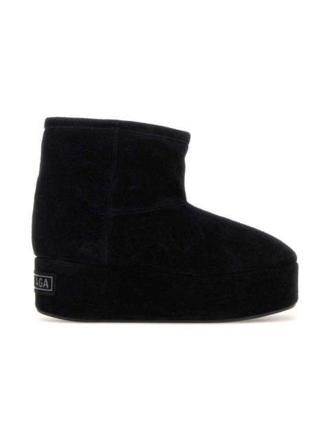 BALENCIAGA Black Suede Alaska Ankle Boots
