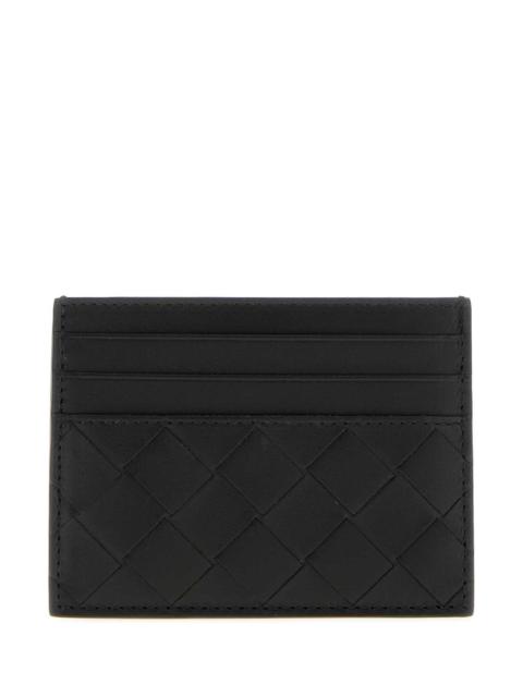 Bottega Veneta Bottega Veneta Men Black Leather Card Holder