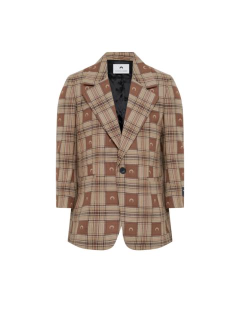 Marine Serre Moon Checks Jacquard Boxy Jacket