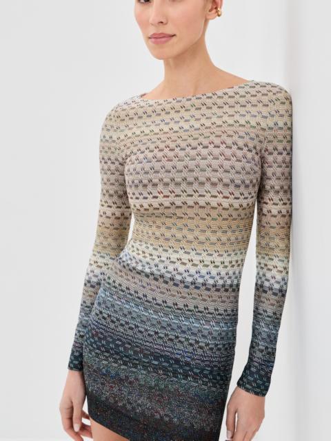 Missoni Long Sleeved Dress with  Boat Neck