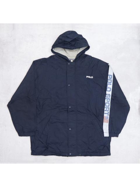 Other Designers Vintage 90s POLO SPORT By Ralph Lauren Big Logo Spellout Buttonups Windbreaker Hoodie Jacket