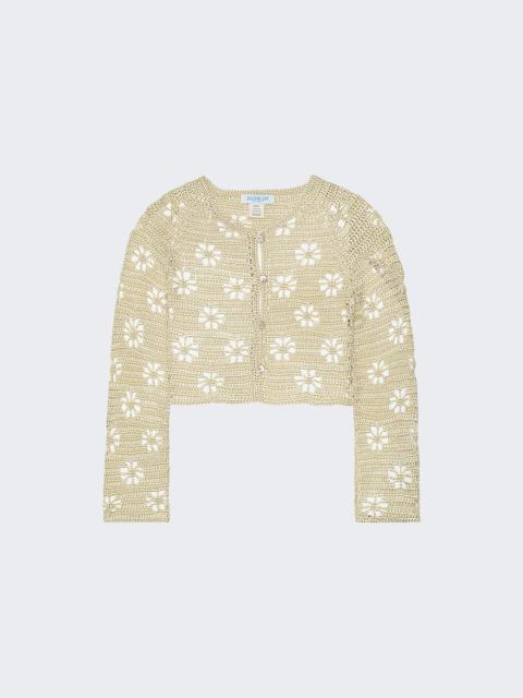 CALLE DEL MAR Floral Crochet Cardigan Jasmine