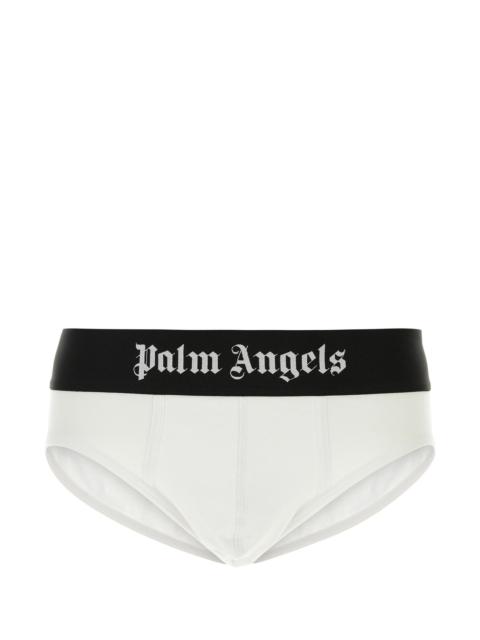 Palm Angels White stretch cotton brief set