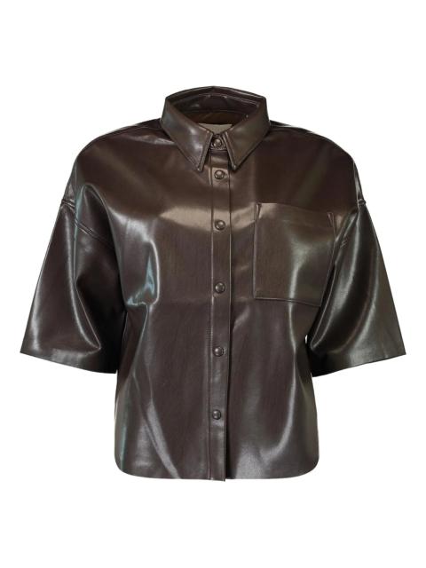 Citizens of Humanity Frances Cropped Cape Button Up in Chocolate