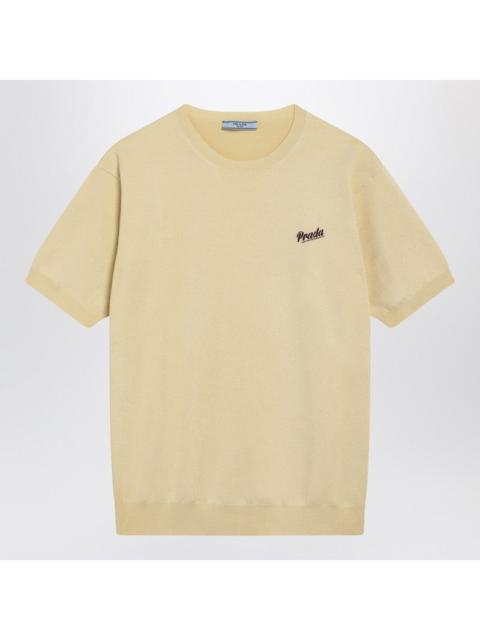 Prada Prada Cream-Colored Silk-Blend Sweater With Logo Women