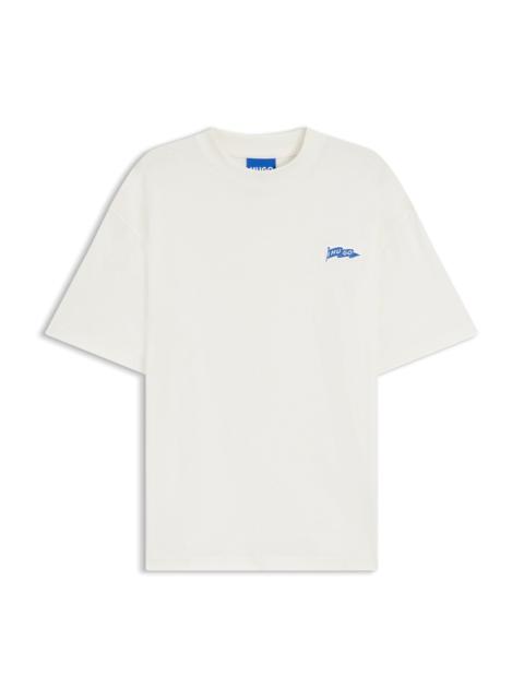 HUGO FLAG-LOGO T-SHIRT IN COTTON JERSEY
