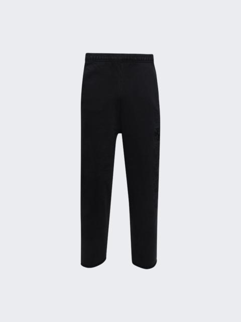 VETEMENTS Embroidered Biker Cross Stripe Sweatpants Washed-out Black