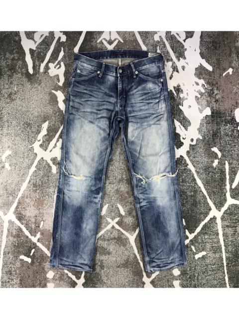 Other Designers Distressed Denim - Blue Way Japan Jeans Distressed Faded BLue Denim KJ1300