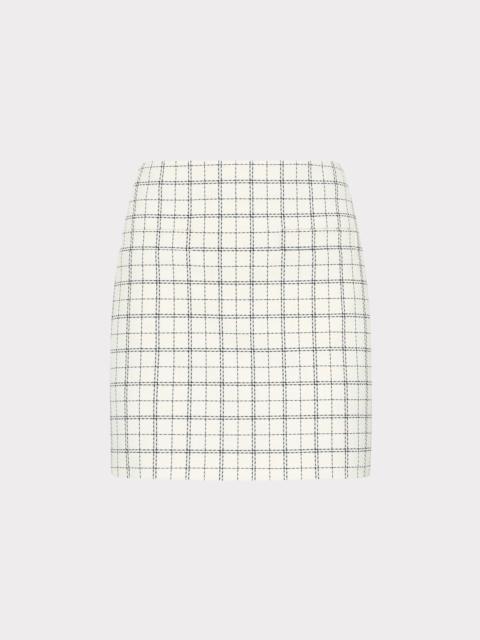 MILLY Modern Mini Plaid Skirt