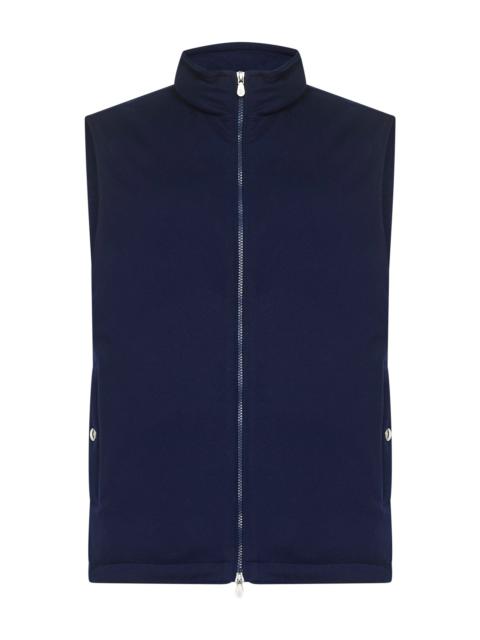 Brunello Cucinelli Blue wool canvas padded vest
