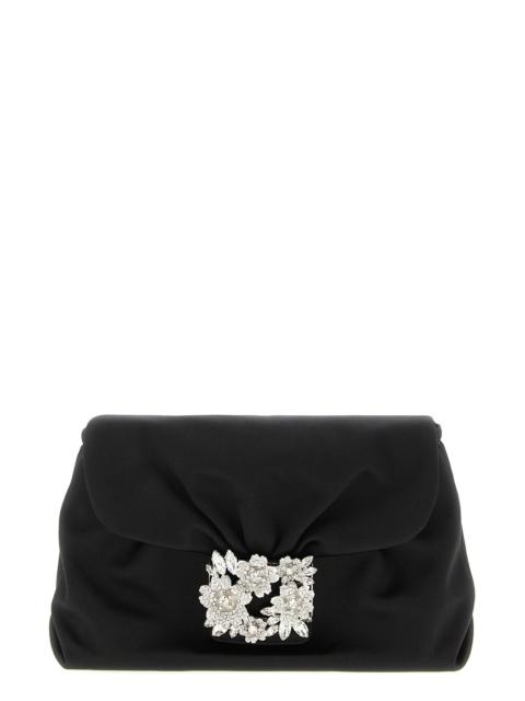 Roger Vivier 'Bouquet Strass Drape mini' clutch