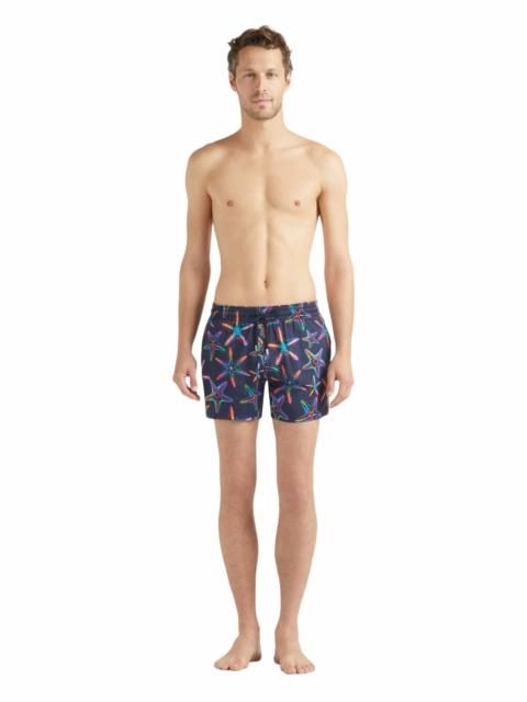 Vilebrequin Vilebrequin Men's Disco Stars Stretch Short Swim Shorts in Bleu Marine at Nordstrom