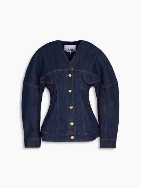 GANNI Appliquéd denim jacket
