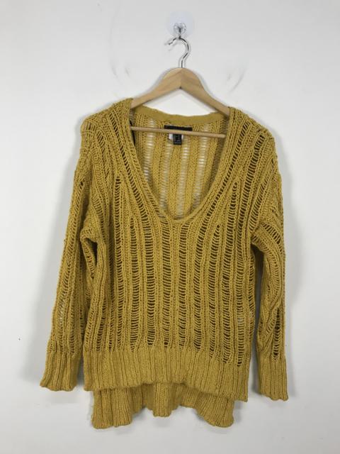 Other Designers Homespun Knitwear - Forever 21 Mesh Net Big Vneck Knitwear #2621