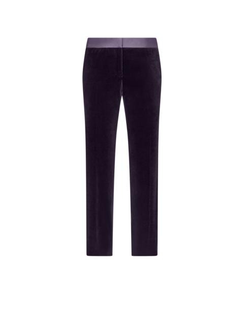 TOM FORD TAILORED TUXEDO SKINNY CIGARETTE VELVET PANTS
