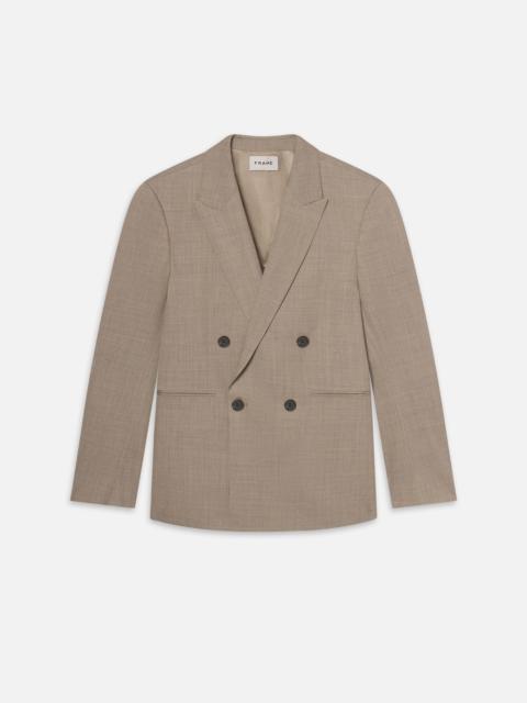 FRAME Double Breasted Blazer in Vintage Khaki