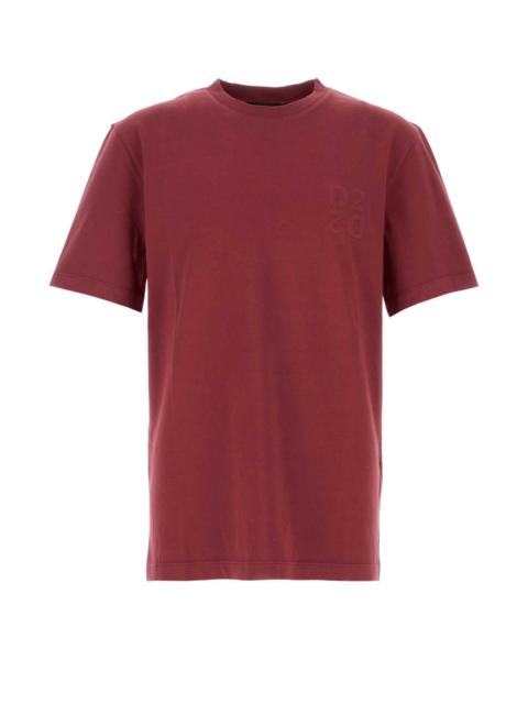 DSQUARED2 Dsquared Men Tyrian Purple Cotton T-Shirt