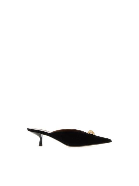 Giuseppe Zanotti GIUSEPPE ZANOTTI 50mm Raquel Black Suede Mules New & Authent