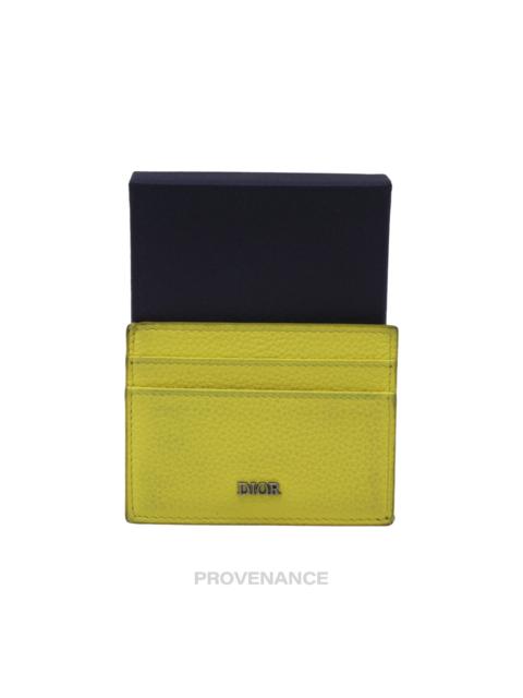 Dior Card Holder Wallet - Canary Yellow Leather