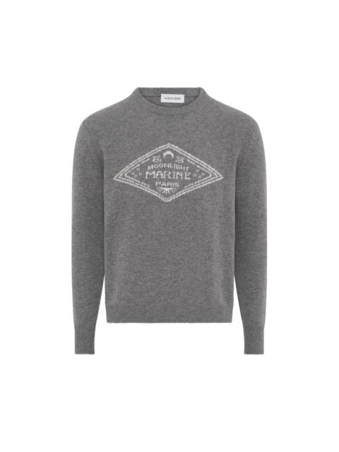 Marine Serre Clean Wool Knit Crewneck Sweater