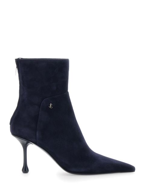 JIMMY CHOO Jimmy Choo Women Cycas Ab 80 Suede With Heel And Leather Blue Woman