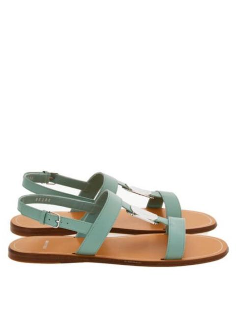 FERRAGAMO Ferragamo Vida Nappa Flat Sandals, Size 7 C