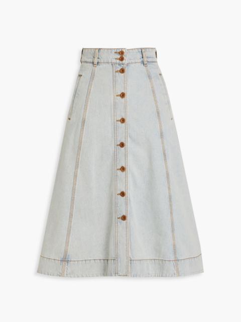 Zimmermann Denim midi skirt
