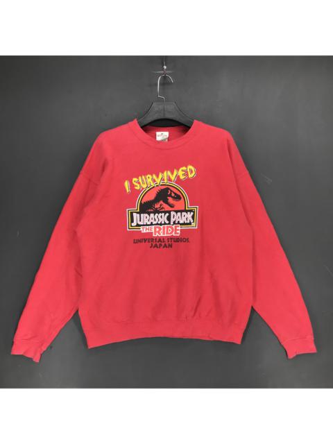 Other Designers Vintage - Vintage Movie Jurassic Park Red Sweatshirts #1712-68
