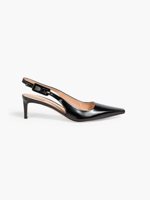 Gianvito Rossi Lindsay leather slingback pumps