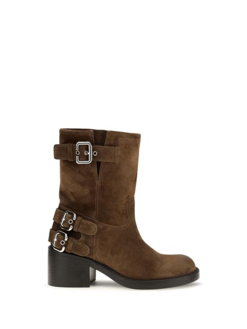 Chloé Chloé Dakota Suede Boots Chocolate Brown