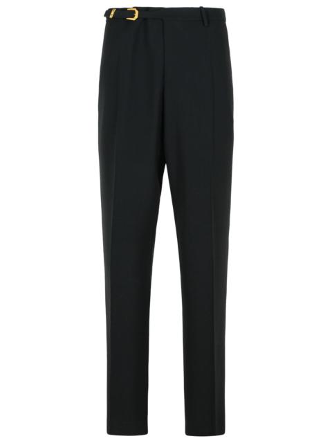 VERSACE Versace Black Virgin Wool Blend Trousers