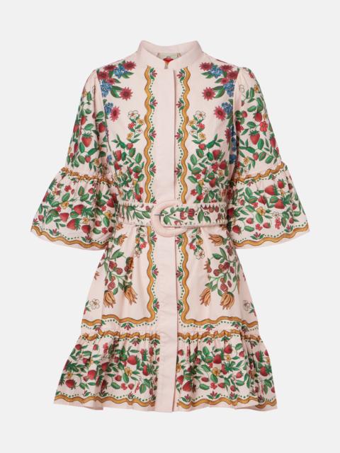 FARM RIO Fruit Beauty Scarf floral cotton minidress