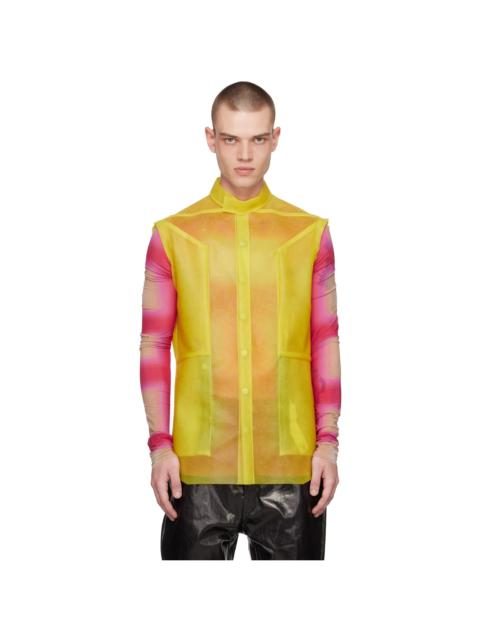 Rick Owens Yellow Fogpocket Leather Jacket