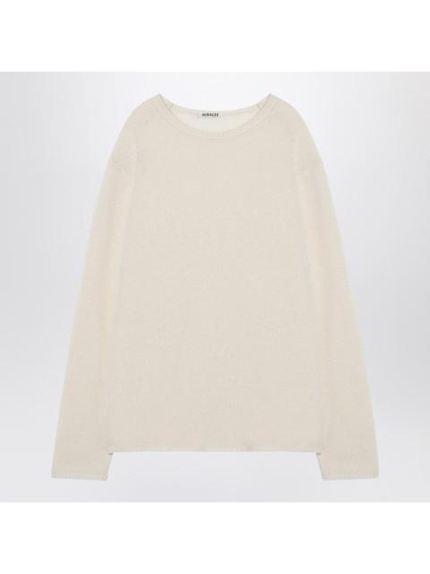 Auralee Ivory Cashmere Sweater Men