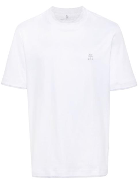 Brunello Cucinelli Logo Cotton T Shirt