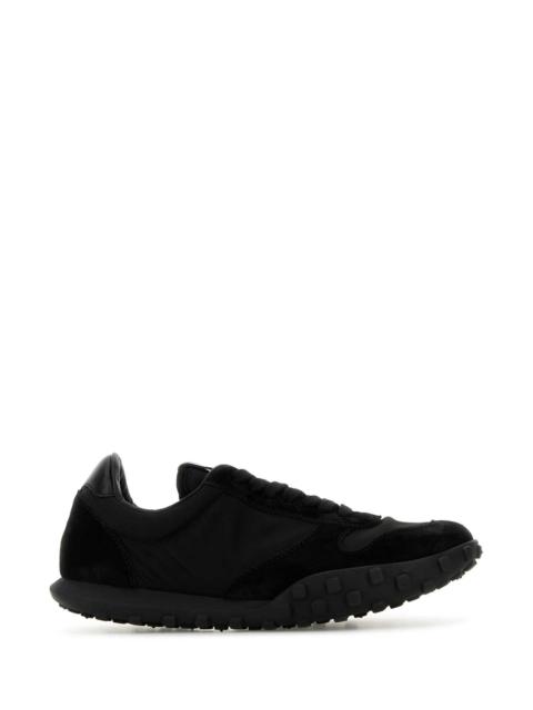 Jil Sander Women Black Fabric And Suede Moon Sneakers