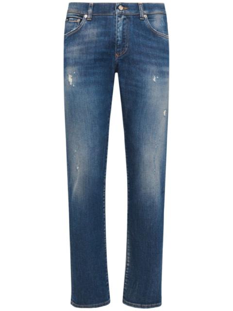 Denim five pocket jeans