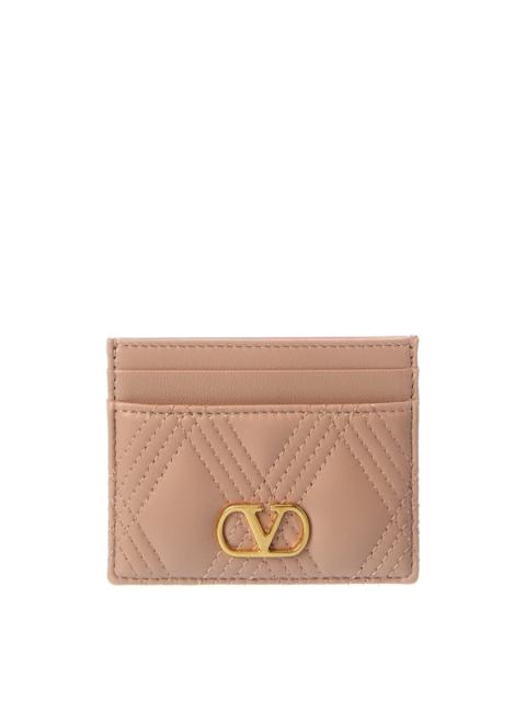 Valentino Valentino VLogo Signature Quilted Leather Card Case