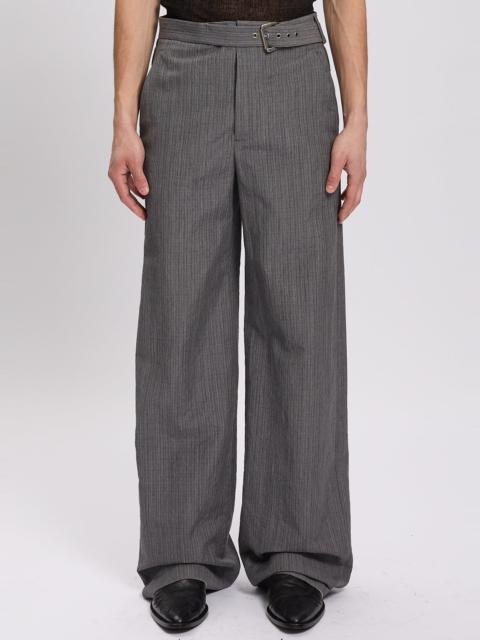 Ann Demeulemeester Marcelino Comfort Trousers with Metal Buckle Belt